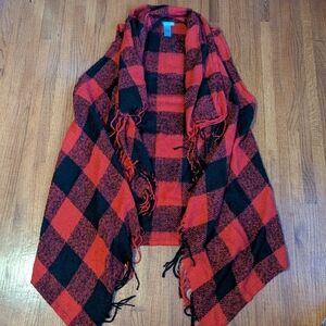2 Shawl Ponchos | Buffalo Plaid & Striped